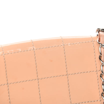 Chanel Patent Square Stitched CC Flap Clutch Beige 8 of 12