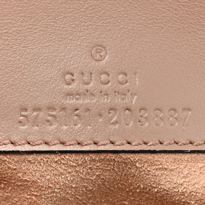 Gucci Calfskin Matelasse Heart GG Marmont 2.0 Coin Purse On A Chain Porcelain Rose 6 of 10