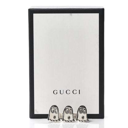 Gucci Sterling Silver GucciGhost Double Finger Ring 52 6 7 of 7