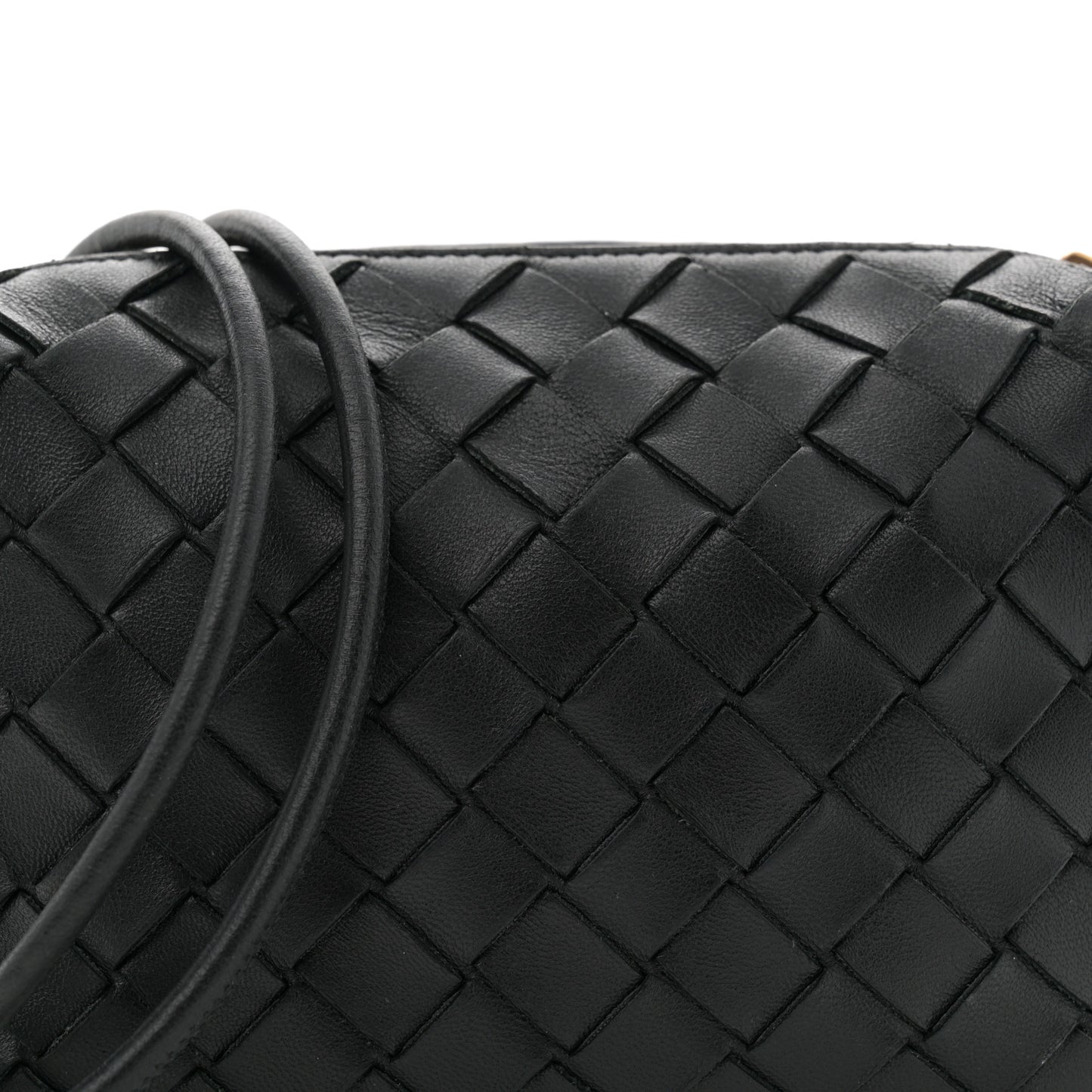 Nappa Intrecciato Mini Loop Camera Bag Black