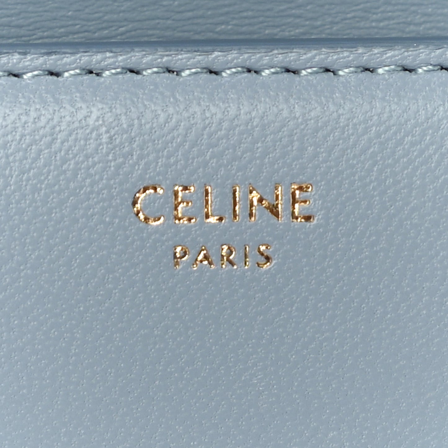 Shiny Smooth Lambskin Small Triomphe Wallet Arctic Blue
