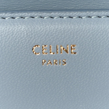 Celine Shiny Smooth Lambskin Small Triomphe Wallet Arctic Blue 6 of 13