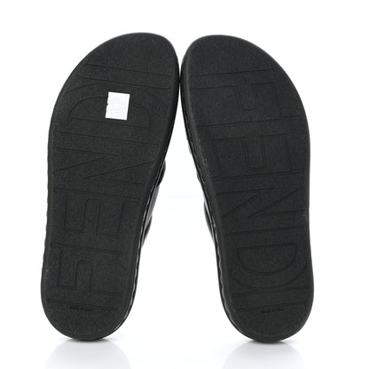 Fendi Nappa FF Embossed Mens Slide Sandals 9 Black 5 of 8