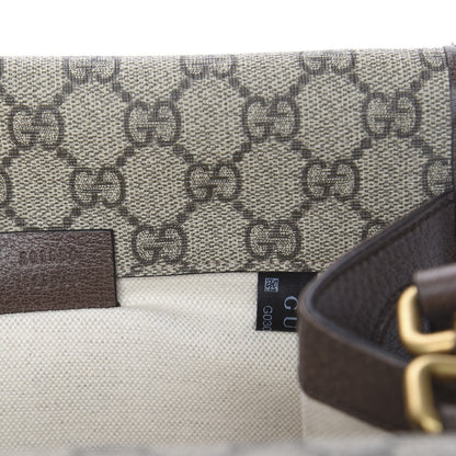 Gucci GG Supreme Monogram Web Small Neo Vintage Double Flap Messenger Bag Beige New Acero 2 of 12
