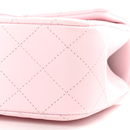 Chanel Lambskin Quilted Mini Top Handle Rectangular Flap Light Pink 10 of 11