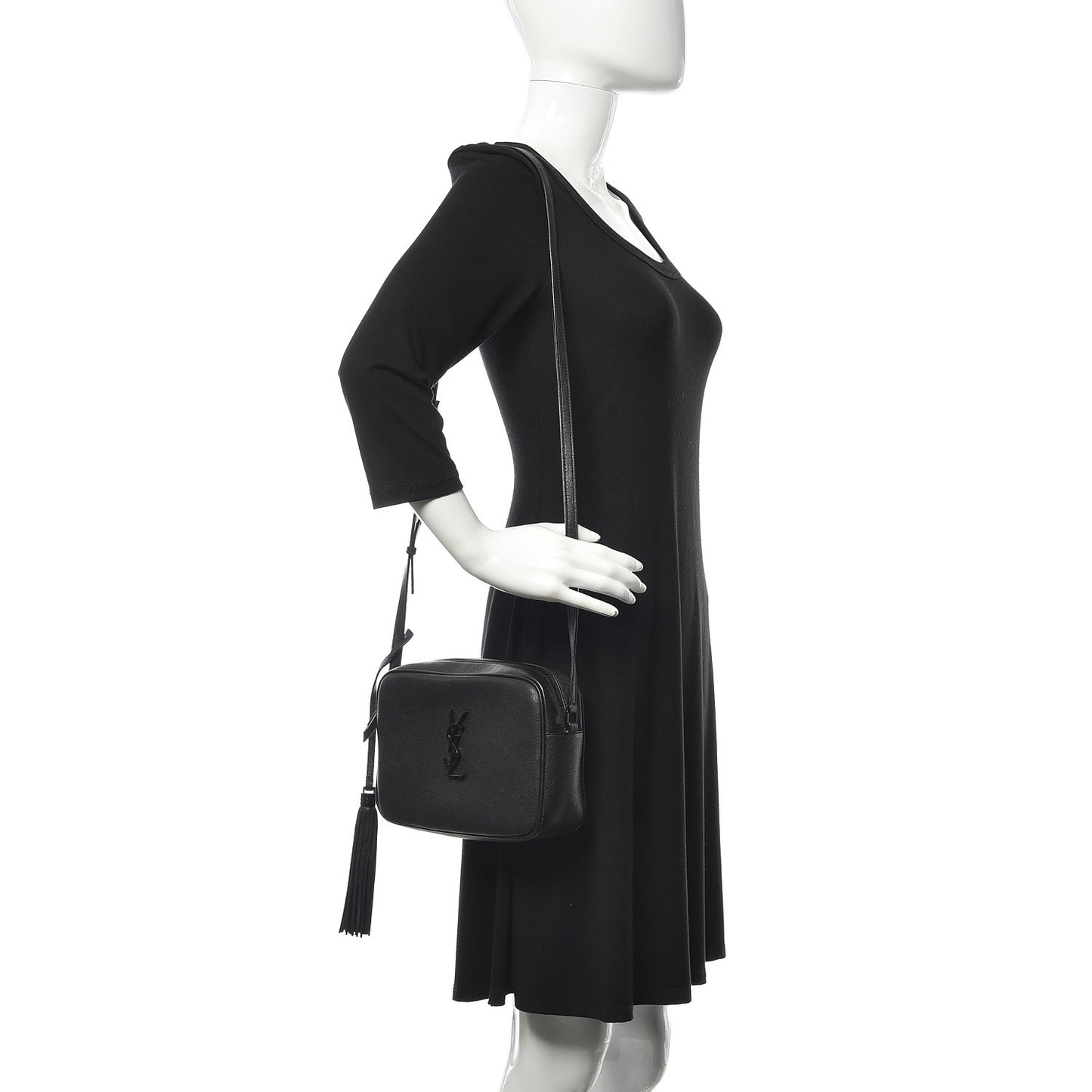Lambskin Monogram Lou Camera Bag Black