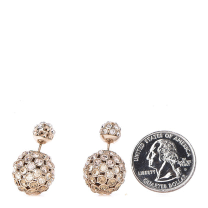 Christian Dior Crystal Mise En Dior Tribal Earrings Light Pink Gold 2 of 7