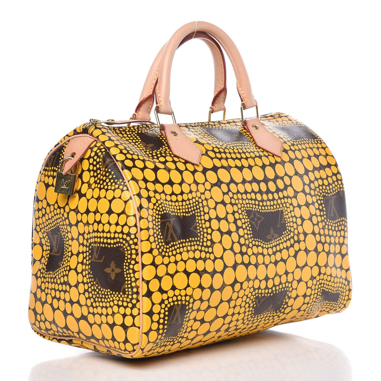 Monogram Kusama Town Speedy 30 Yellow