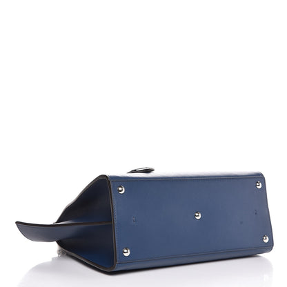 Fendi Vitello Dolce Shiny Nappa Petite 3Jours Tote Blue 4 of 7