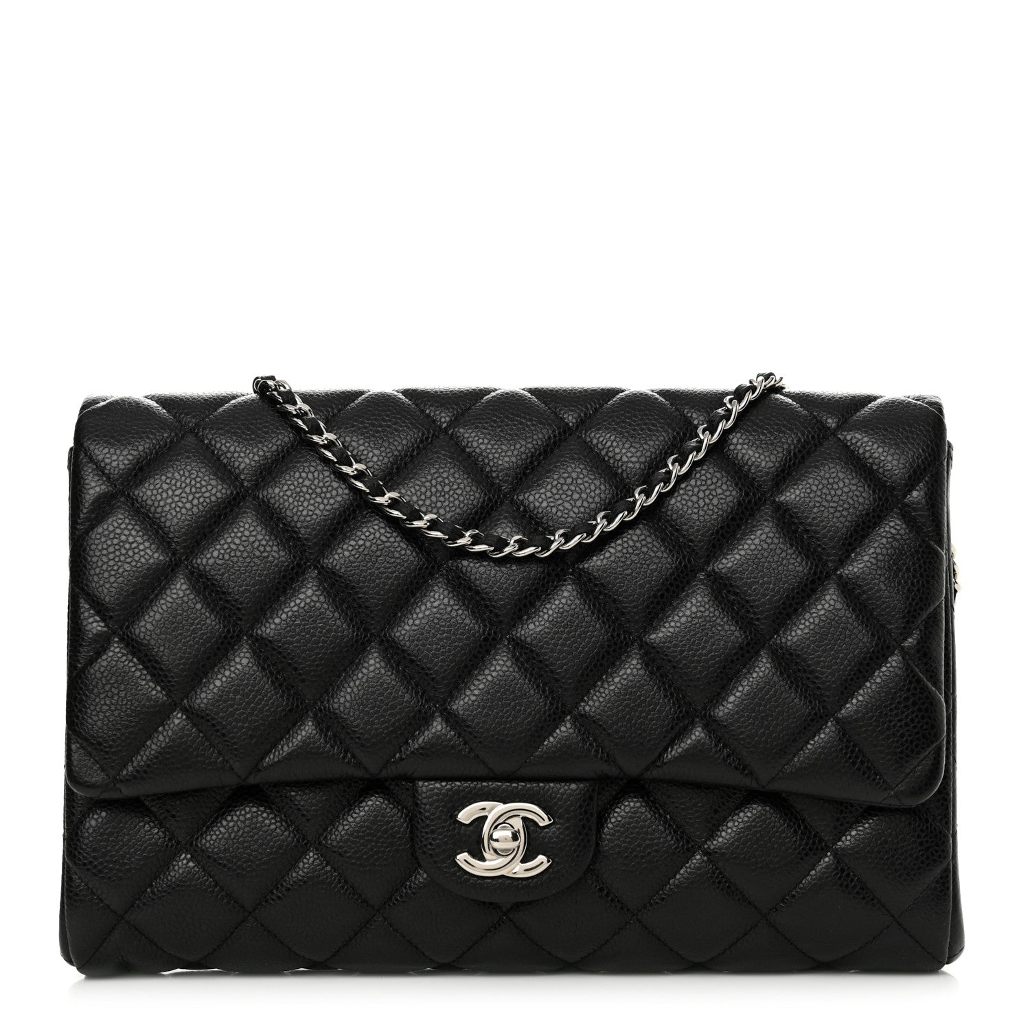 Chanel Caviar Quilted Clutch With Chain Flap Black 1 of 13