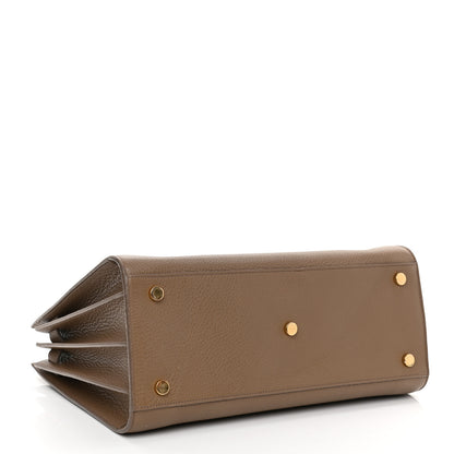 Saint Laurent Grained Calfskin Small Sac De Jour Taupe 4 of 10