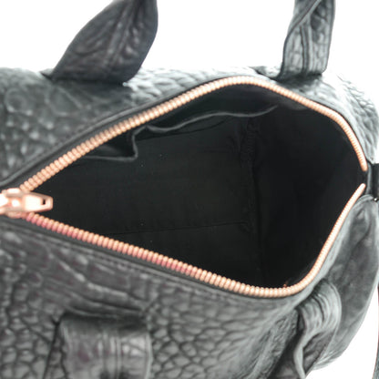 Alexander Wang Pebbled Lambskin Rocco Black Rose Gold Hardware 5 of 7