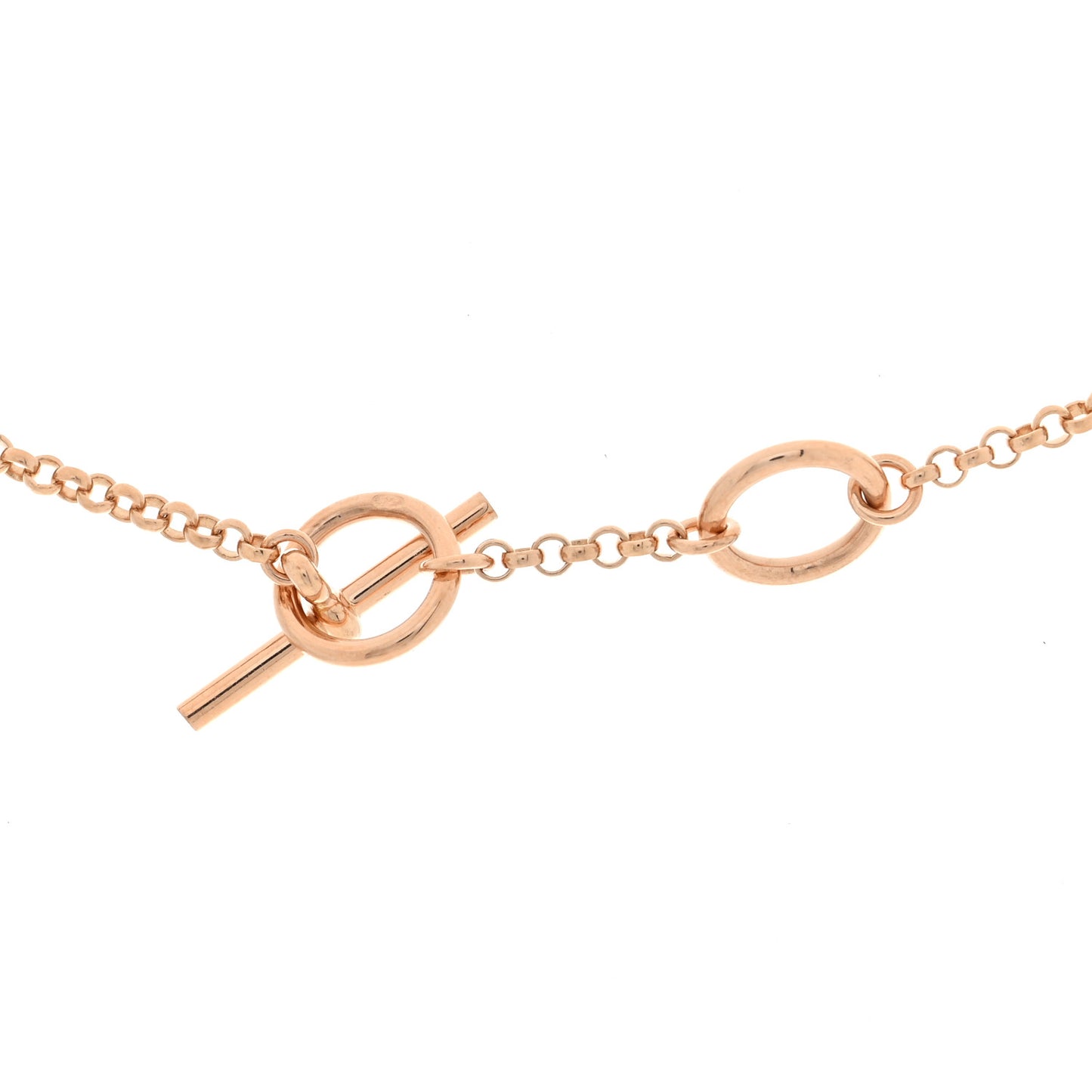 18K Rose Gold Diamond Gambade Clou de Selle Necklace