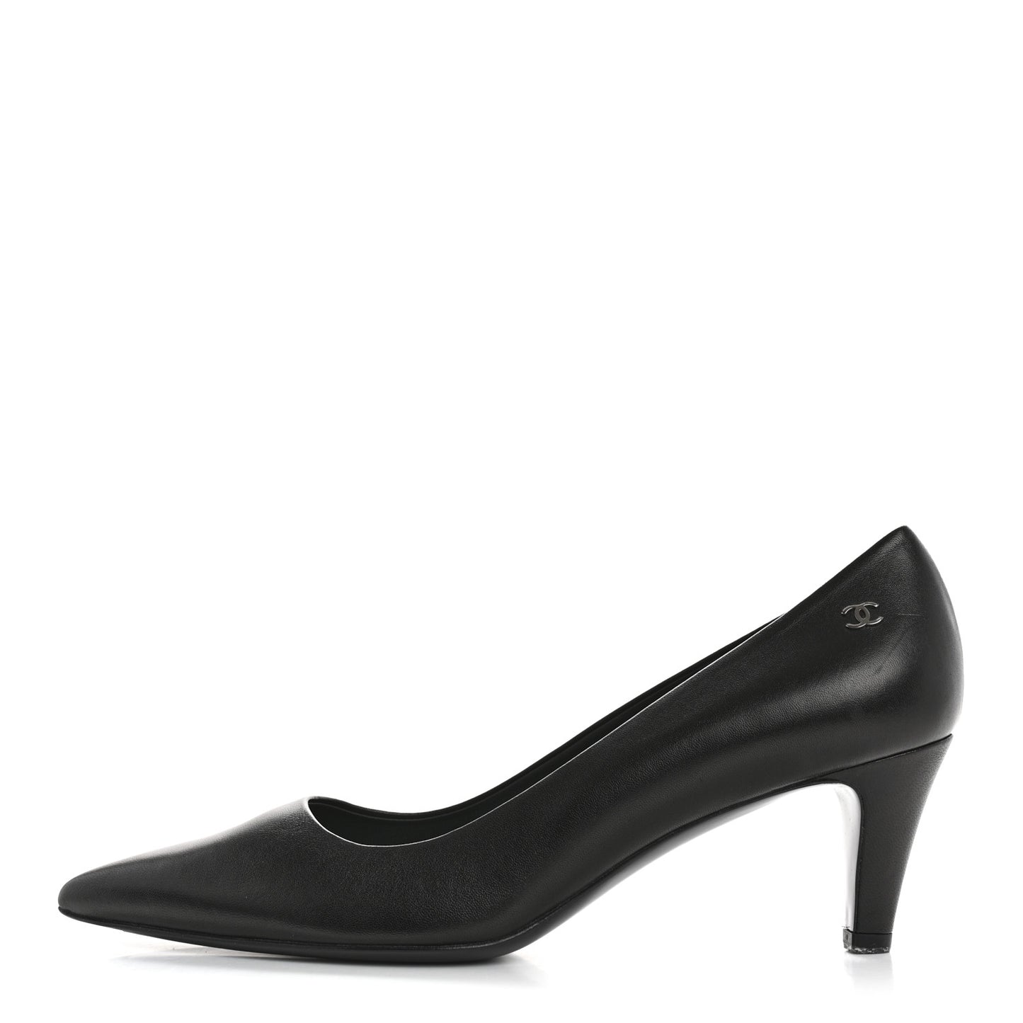 Lambskin CC Pumps 39.5 Black