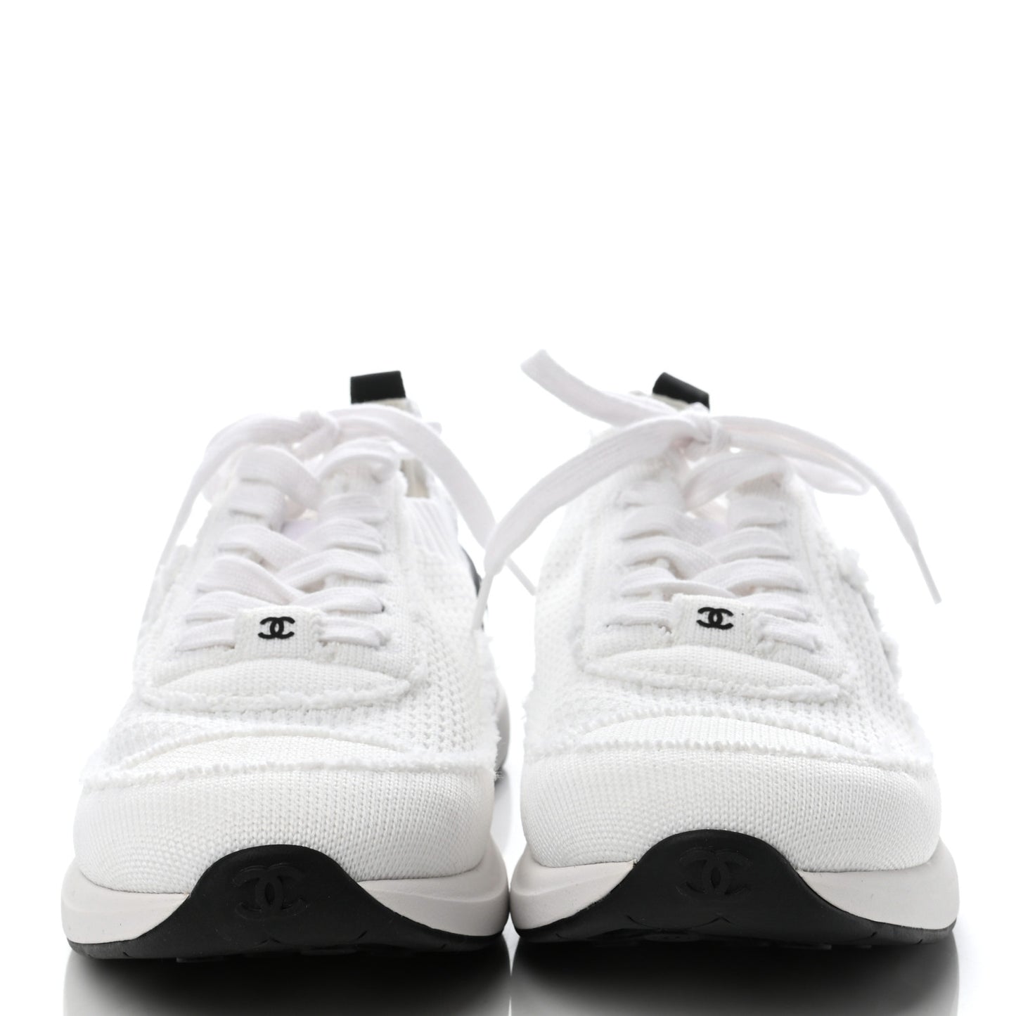 Fabric Logo Sneakers 39.5 White