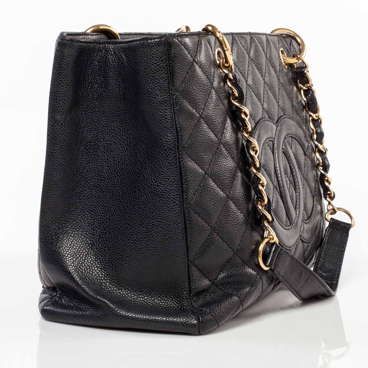 Chanel Caviar Grand Shopping Tote GST Black 3 of 9