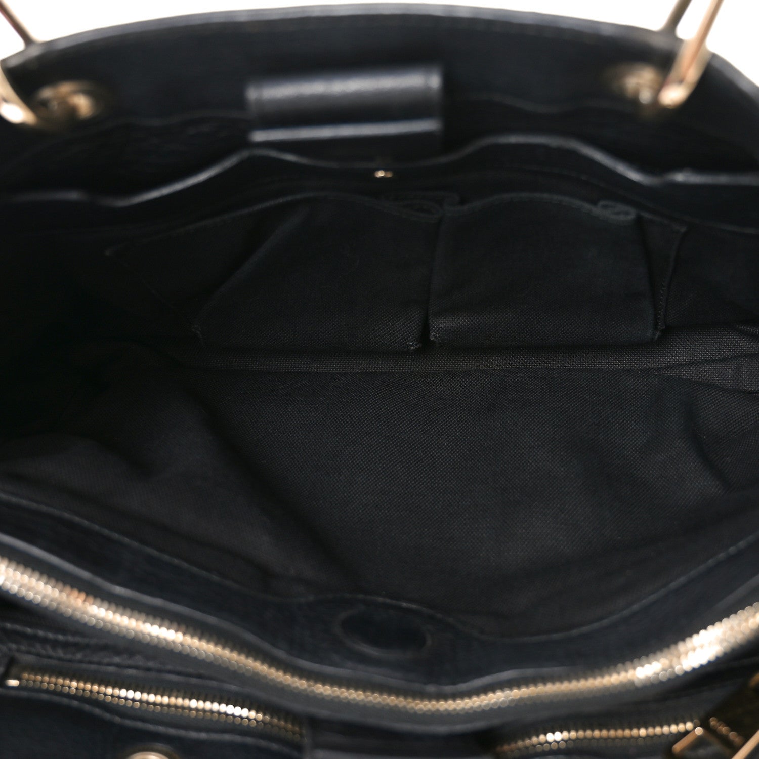 Gucci Pebbled Calfskin Medium Bamboo Shopper Tote Black 5 of 10