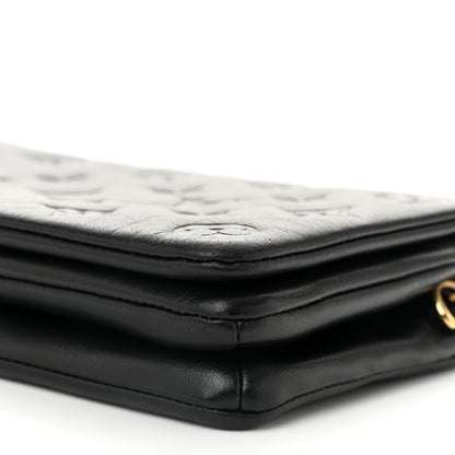 Louis Vuitton Lambskin Embossed Monogram Pochette Coussin Black 9 of 11