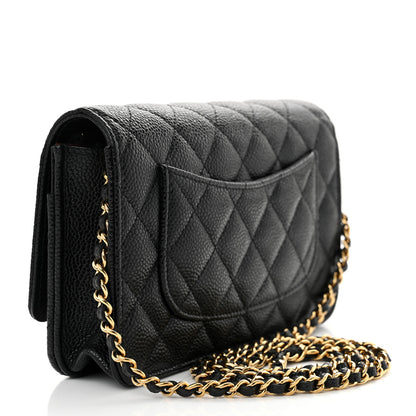 Chanel Caviar Quilted Wallet on Chain WOC Black 3 of 12