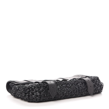 Proenza Schouler Lambskin Raffia PS1 Pochette Clutch Black 4 of 10