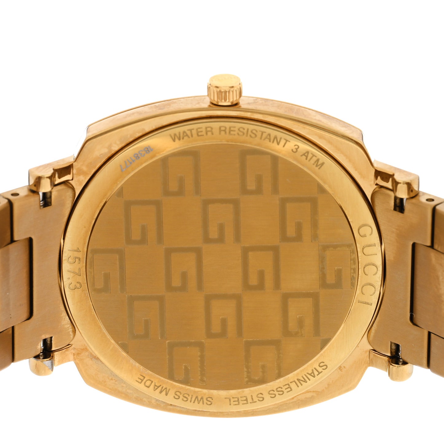 Stainless Steel 38mm Grip Quartz Watch Gold