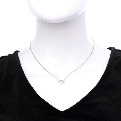 Cartier 18K White Gold Diamond Small Hearts and Symbols Pendant Necklace 2 of 6