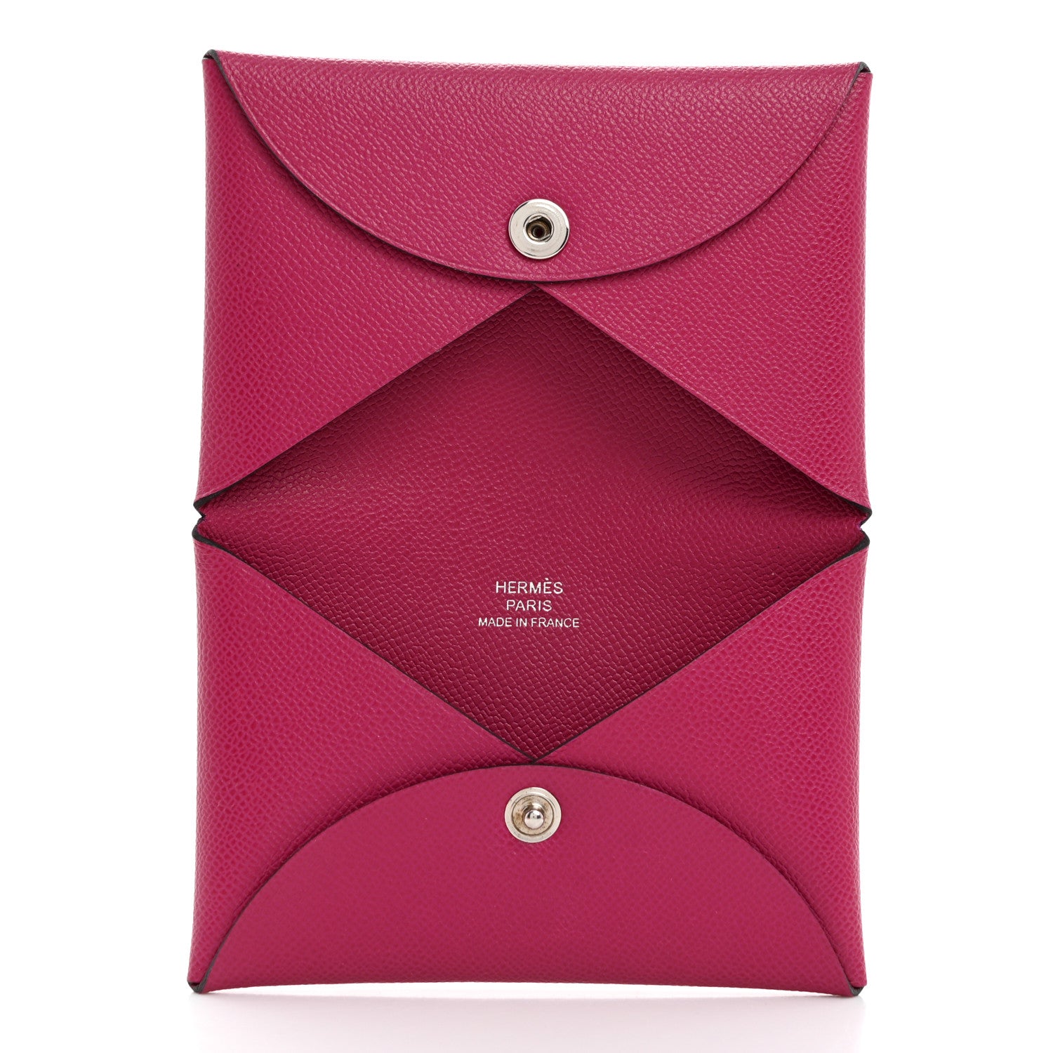 Hermes Epsom Calvi Card Case Rose Pourpre 5 of 8