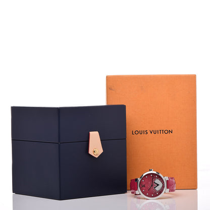 Louis Vuitton Stainless Steel Vernis Diamond 33mm Tambour Cool V Quartz Watch 8 of 8