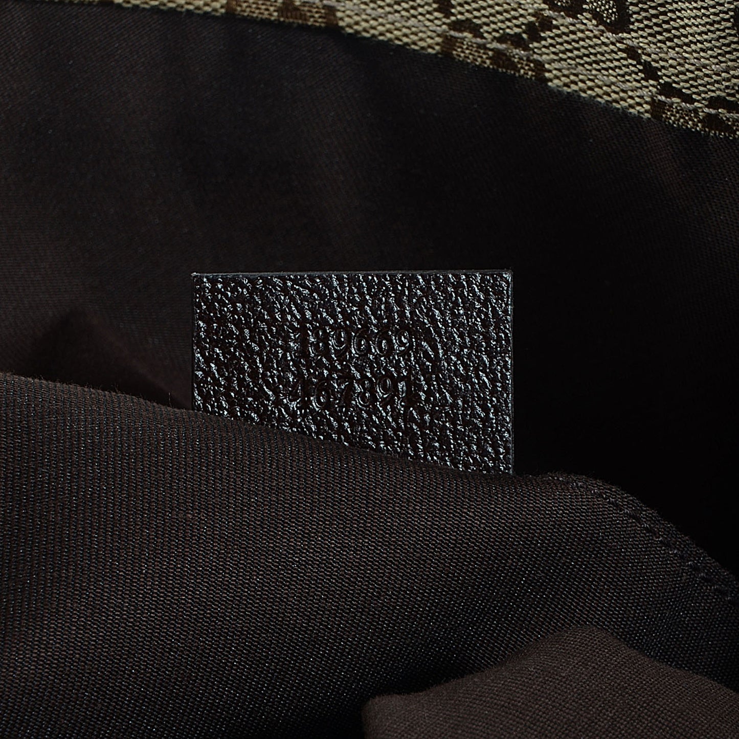 GG Monogram Medium Web Handle Vertical Tote Bag Dark Brown