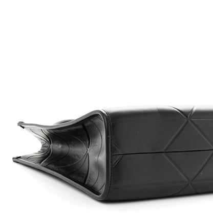 Prada Soft Calfskin Triangolo Symbole Embossed Large Tote Black 9 of 11