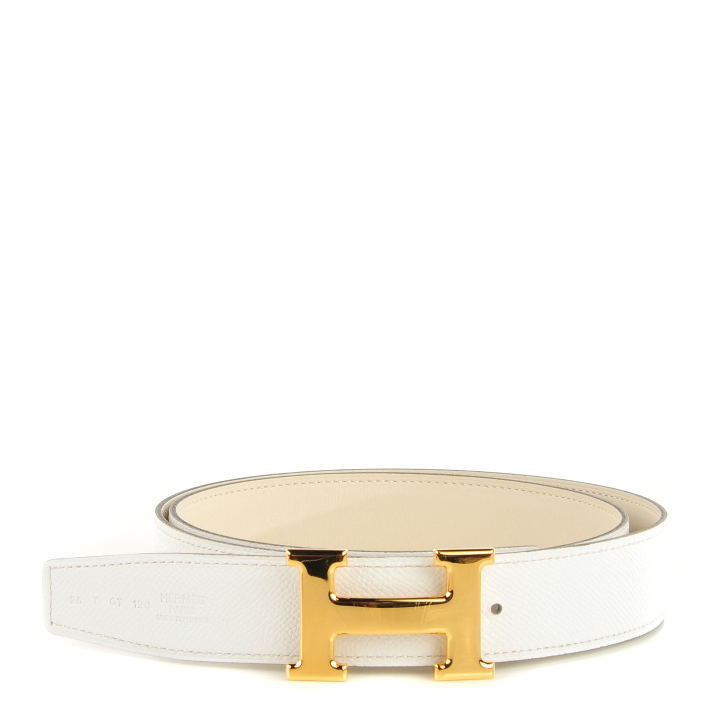 Epsom Swift 32mm H Belt 95 White Craie