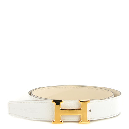 Hermes Epsom Swift 32mm H Belt 95 White Craie 1 of 10