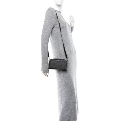 Celine Triomphe Canvas Mini Bowling Shoulder Bag Black 2 of 10