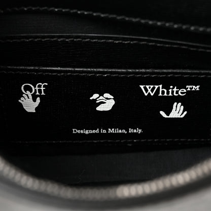 Off-White Saffiano Striped Mini Diag Binder Clip Bag Black White Yellow 9 of 14