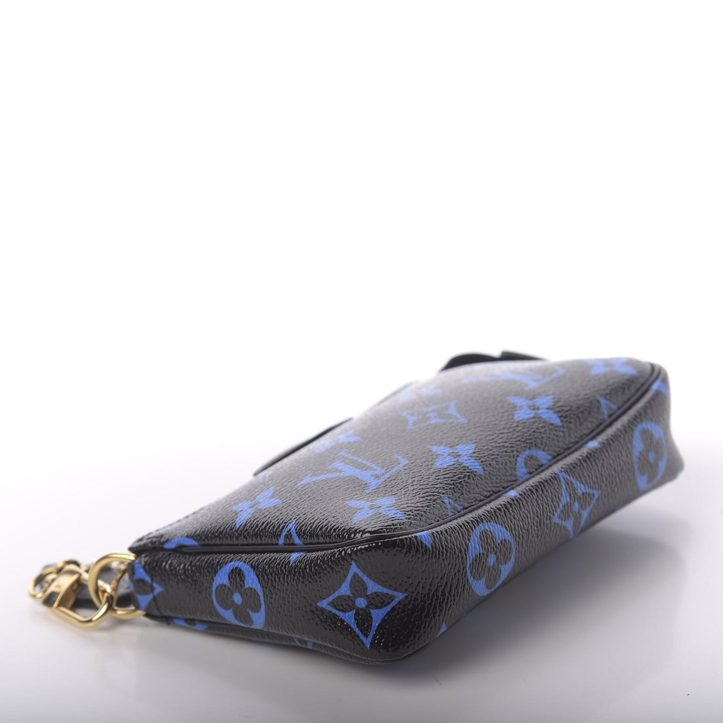 Colored Monogram Mini Pochette Accessories Blue Black