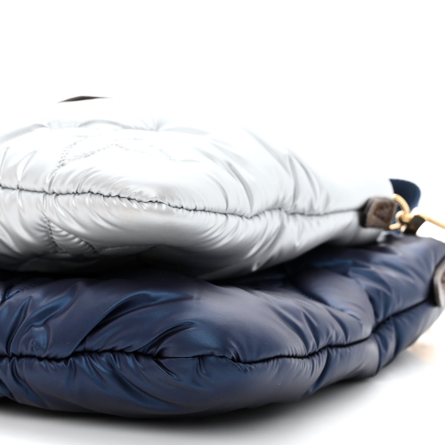 Econyl Monogram Pillow Maxi Multi Pochette Accessories Navy Silver