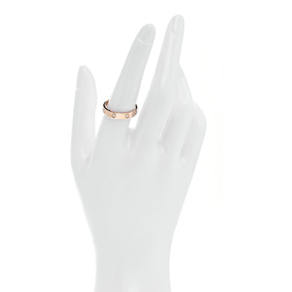 Cartier 18K Pink Gold 8 Diamond 4mm LOVE Wedding Band Ring 57 8 2 of 4