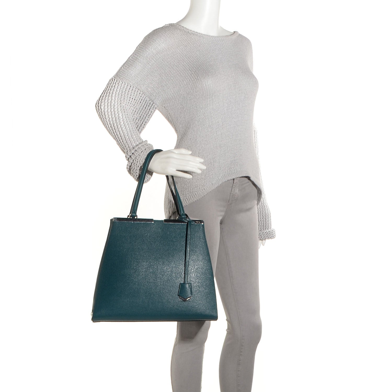 Fendi VItello Elite Flamingo Large 3Jours Tote Oceano 2 of 14