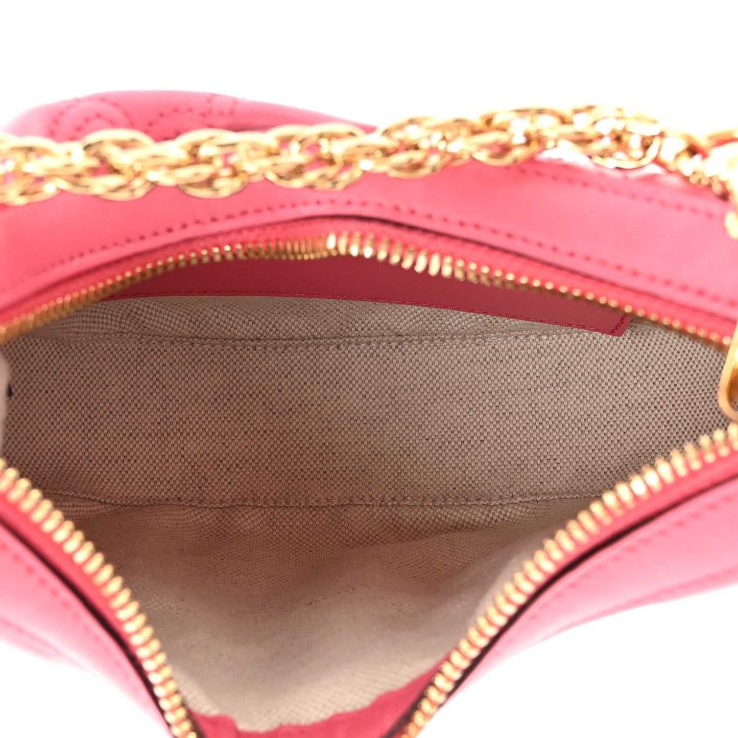 Calfskin GG Matelasse Mini Hobo Shoulder Bag Pink