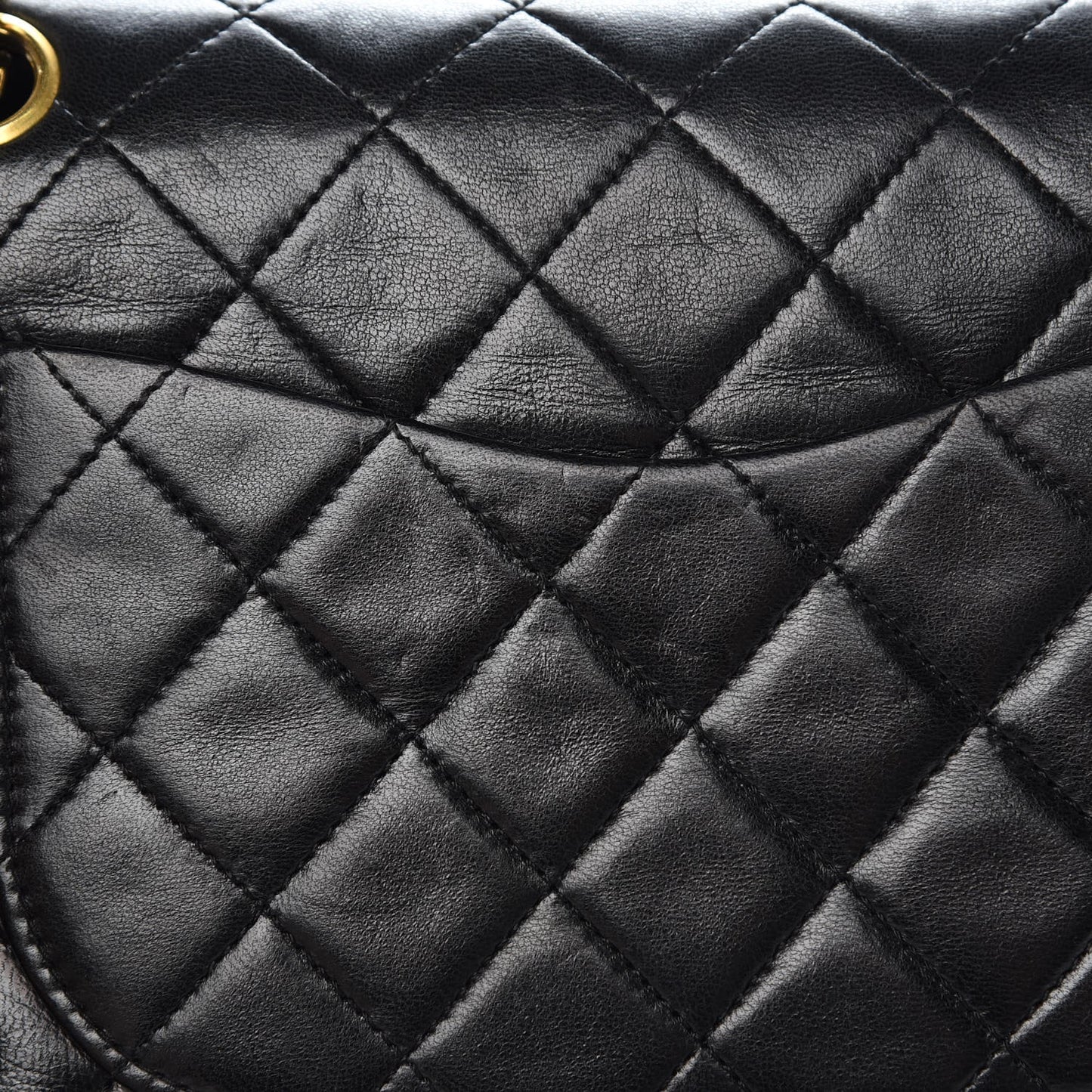 Lambskin Quilted Small Double Flap Black