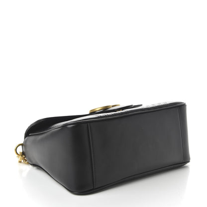 Gucci Calfskin Matelasse Small GG Marmont Top Handle Shoulder Bag Black 4 of 10