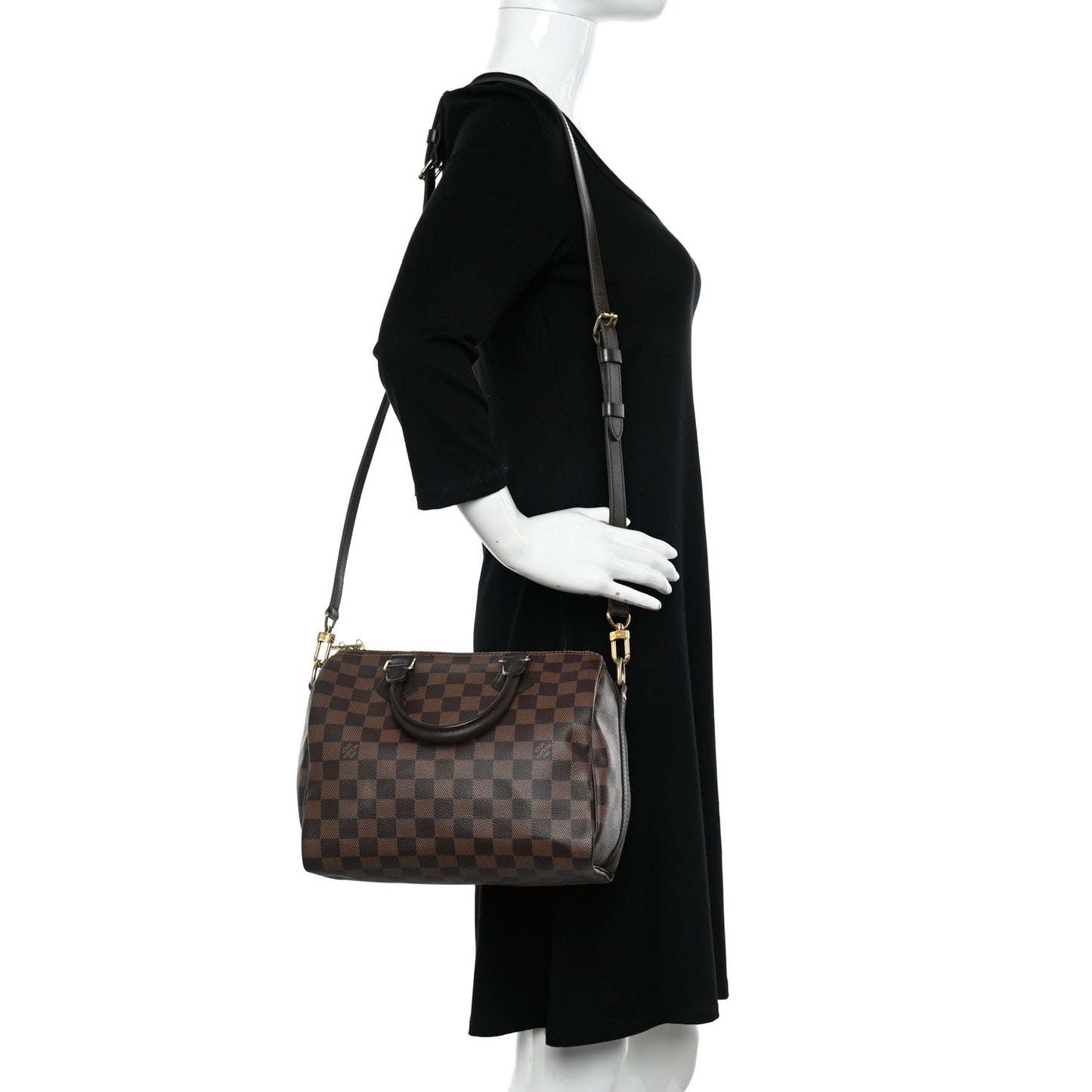 Damier Ebene Speedy Bandouliere 25