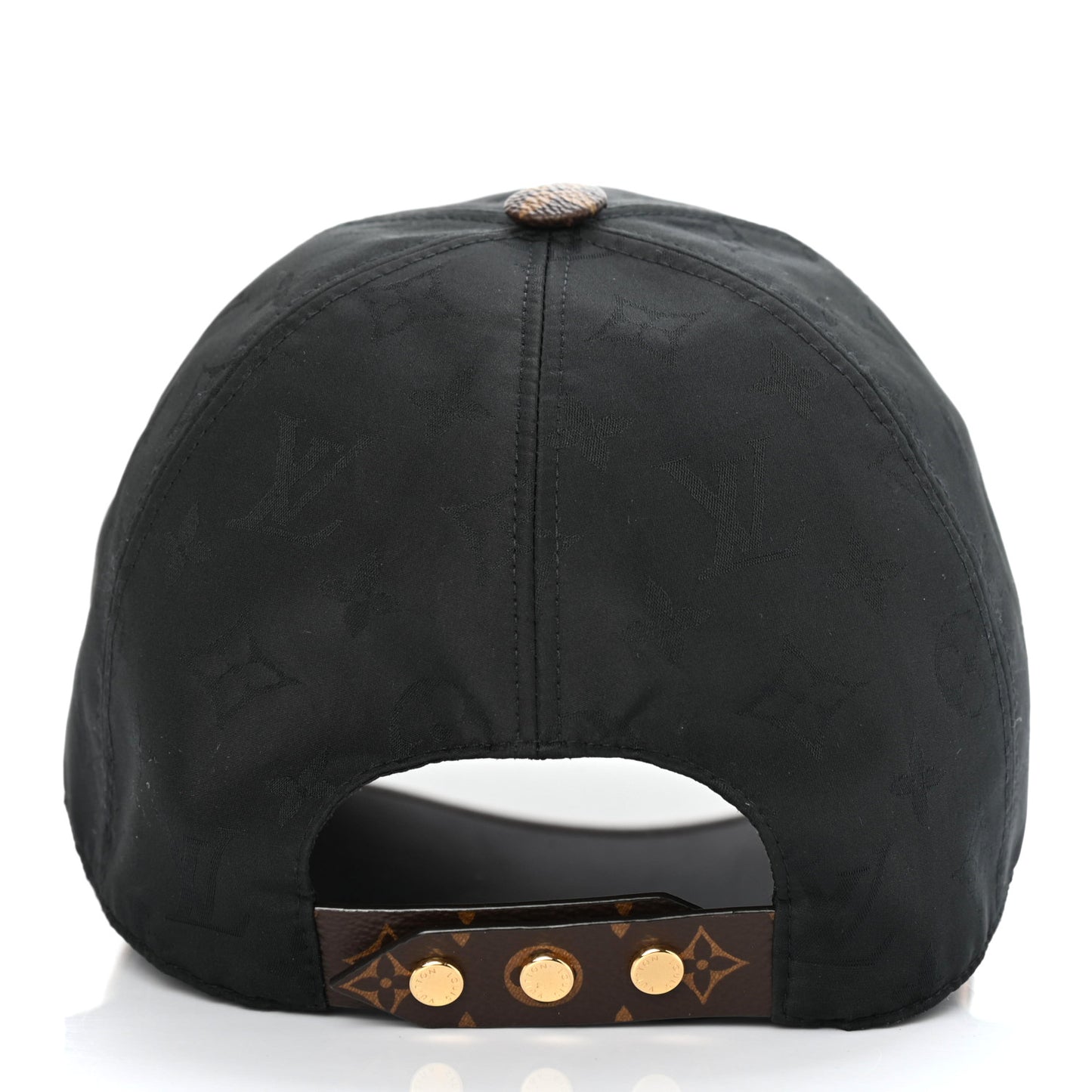 Polyester Silk Monogram LV Get Ready Cap M Black