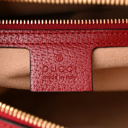 Gucci GG Supreme Monogram Flora Web Small Ophidia Top Handle Shoulder Bag Hibiscus Red 7 of 13