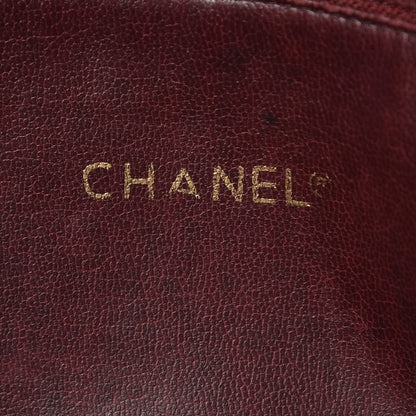 Chanel Calfskin Quilted Tote Burgundy 6 of 13