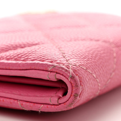 Chanel Caviar Quilted Card Holder Wallet Pink 11 of 12