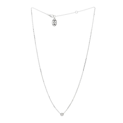 Cartier 18K White Gold Diamond SM D'Amour Pendant Necklace 2 of 5