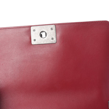 Chanel Calfskin Chevron Quilted Medium Boy Flap Red 8 of 10