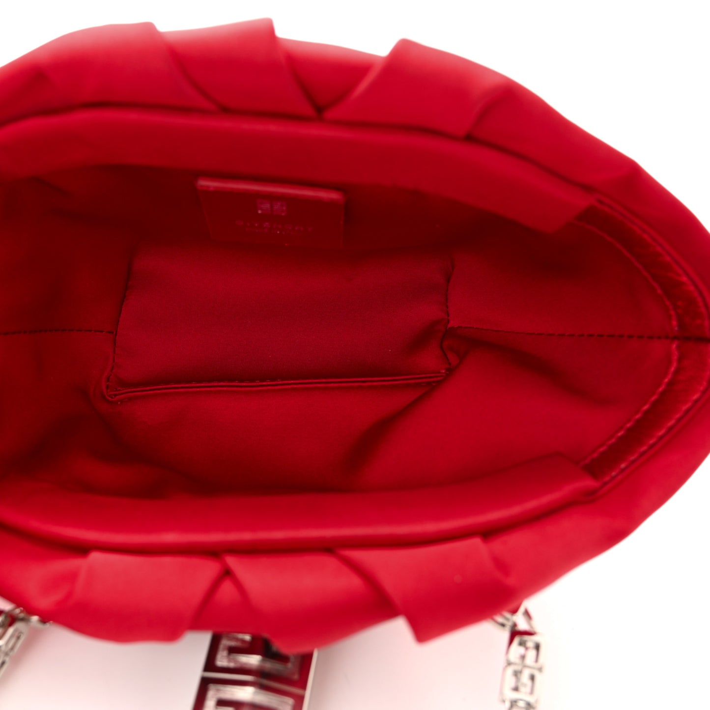 Satin Mini Kenny Shoulder Bag Red