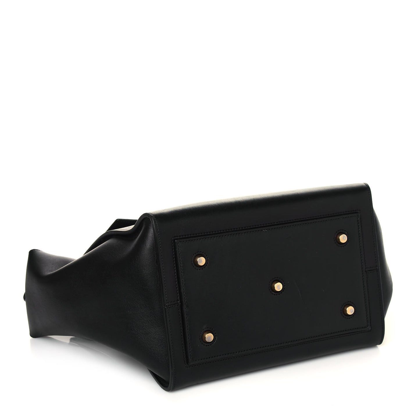 Smooth Calfskin Small Tie Knot Tote Black